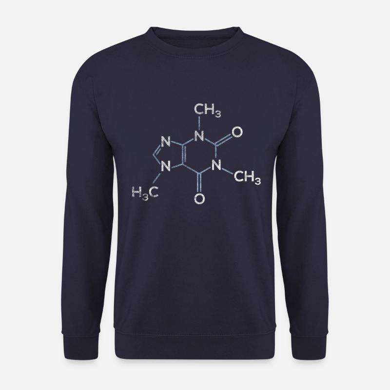 Cadeau de molécule de caféine - Sweat-shirt Unisexe - marine