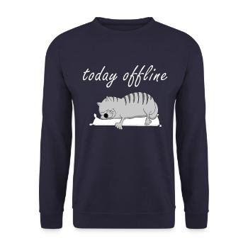 today offline - Unisex Pullover - Navy - Vorne - Alina (178cm) & Michal (187cm)
