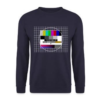 Test Image hors ligne Pause TV Test - Sweat-shirt Unisexe - marine - Devant - Alina (178cm) & Michal (187cm)