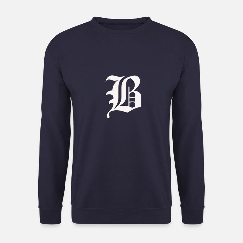 Initiale B - Sweat-shirt Unisexe - marine