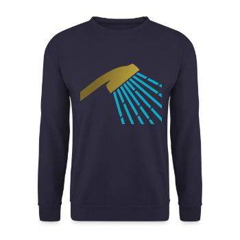 Golden Shower - Unisex Pullover - Navy - Vorne - Alina (178cm) & Michal (187cm)