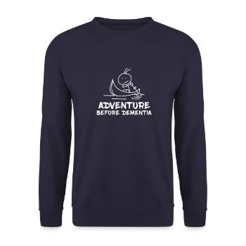 L'aventure avant la démence - Sweat-shirt Unisexe - marine - Devant - Alina (178cm) & Michal (187cm)