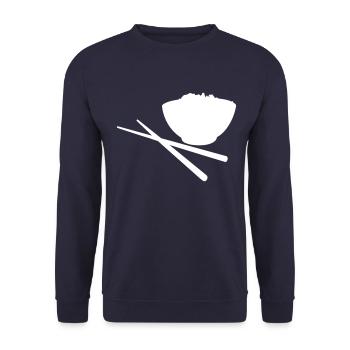 Ramen - Unisex Pullover - Navy - Vorne - Alina (178cm) & Michal (187cm)