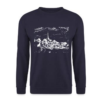 Remlingrade - Hometown - Memories - Unisex Sweatshirt - navy - Front - Alina (178cm) & Michal (187cm)