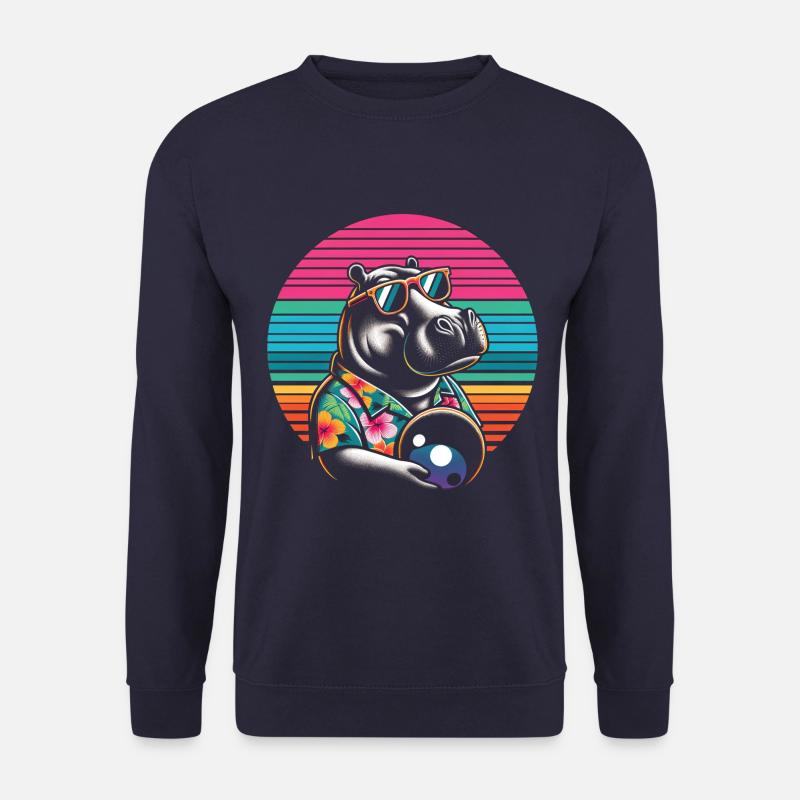 Nilpferd Bowling - Unisex Pullover - Navy