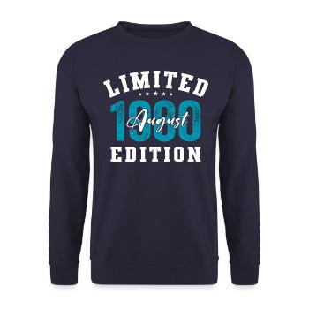 44th Birthday Original August 1980 Year 1980 - Unisex Sweatshirt - navy - Front - Alina (178cm) & Michal (187cm)