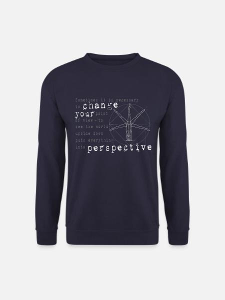 always change your persective Kopfüber Geschenk - Unisex Pullover - Navy