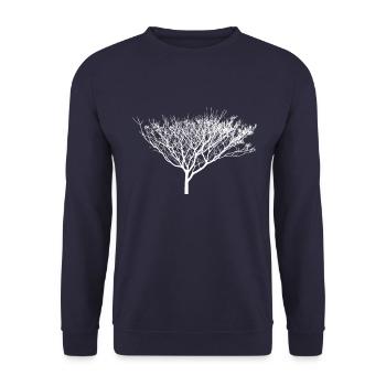 bel arbre blanc - Sweat-shirt Unisexe - marine - Devant - Alina (178cm) & Michal (187cm)