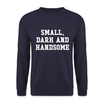 Small dark and handsome - Unisex Sweatshirt - navy - Front - Alina (178cm) & Michal (187cm)