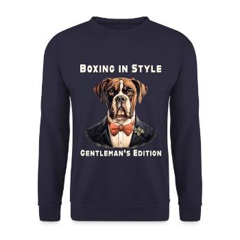 Boxing In Style - Unisex Sweatshirt - navy - Front - Alina (178cm) & Michal (187cm)