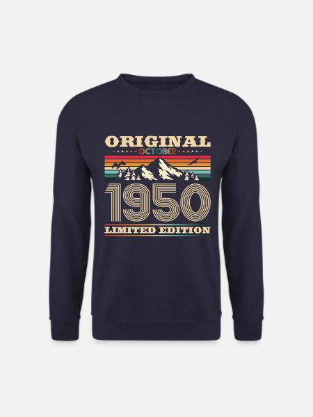 73. Geburtstag Original Oktober Jahrgang 1950 - Unisex Pullover - Navy