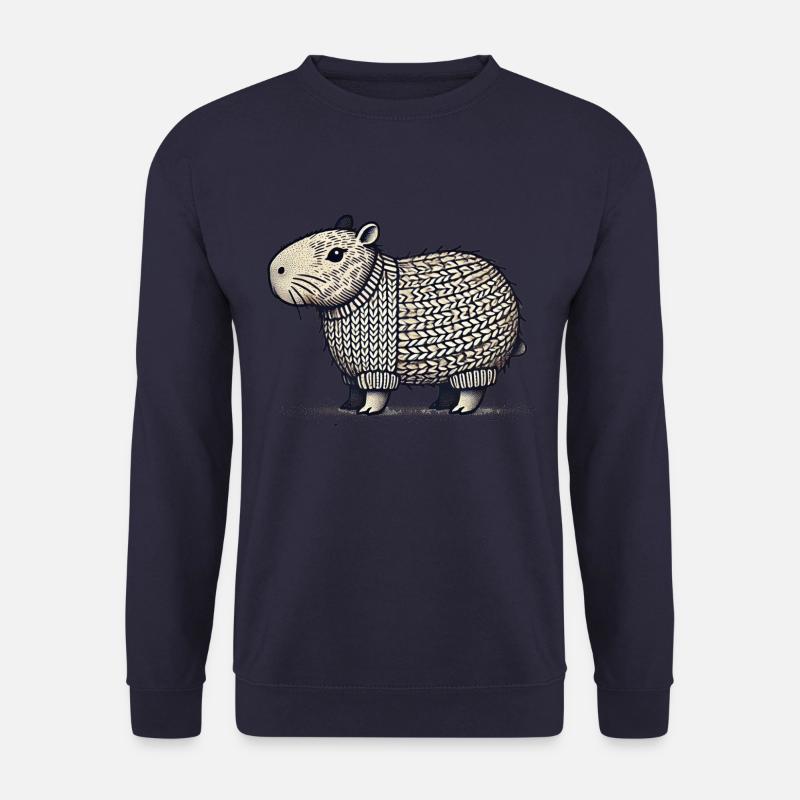 Strick Wasserschwein Capybara - Unisex Pullover - Navy