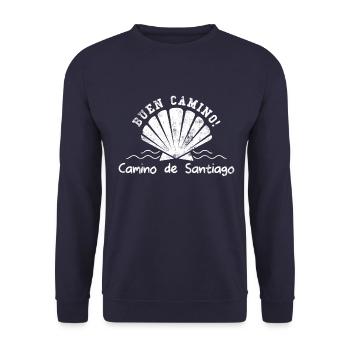 Camino De Santiago Gift - Unisex Sweatshirt - navy - Front - Alina (178cm) & Michal (187cm)