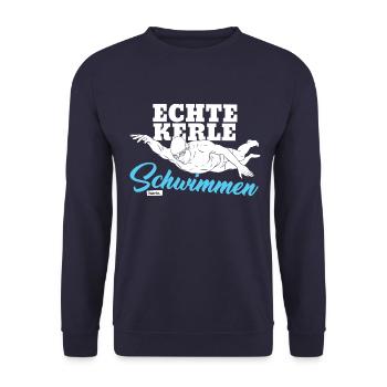Echte Kerle Schwimmen HARIZ Sport Kind Herren - Unisex Pullover - Navy - Vorne - Alina (178cm) & Michal (187cm)