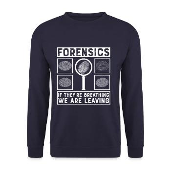 Scientifiques médico-légaux Enquêteur Sciences judiciaires - Sweat-shirt Unisexe - marine - Devant - Alina (178cm) & Michal (187cm)