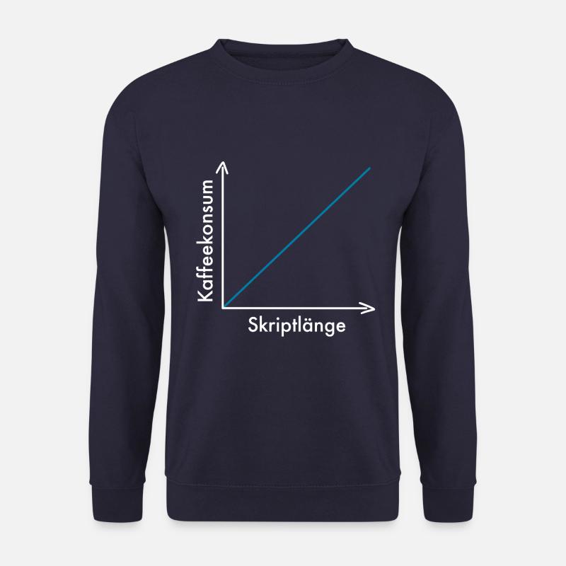 Kaffeekonsum im Studium (Hell) - Unisex Pullover - Navy