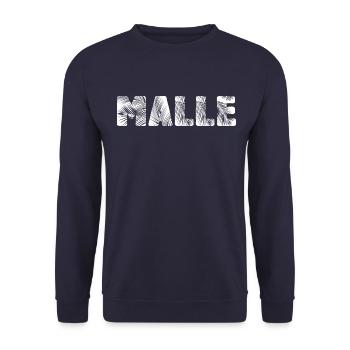 Malle - Unisex Pullover - Navy - Vorne - Alina (178cm) & Michal (187cm)