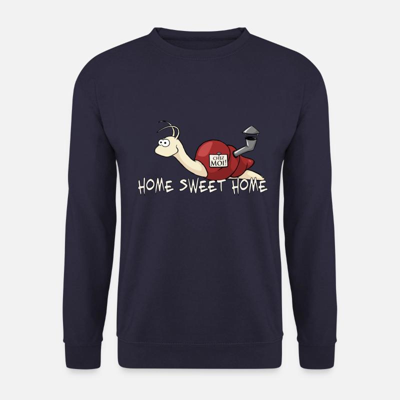 Schnecke Zuhause Home Sweet Home Comic Geschenk - Unisex Pullover - Navy