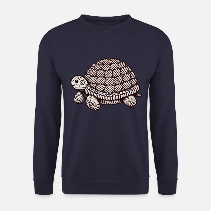 Knitted Turtle - Unisex Pullover - Navy