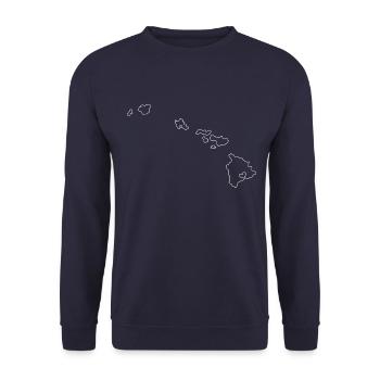 HAWAII Herz - Unisex Pullover - Navy - Vorne - Alina (178cm) & Michal (187cm)