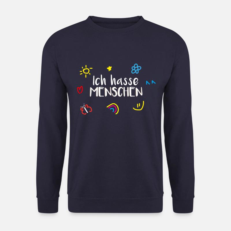 Hass auf die Menschen - Unisex Pullover - Navy
