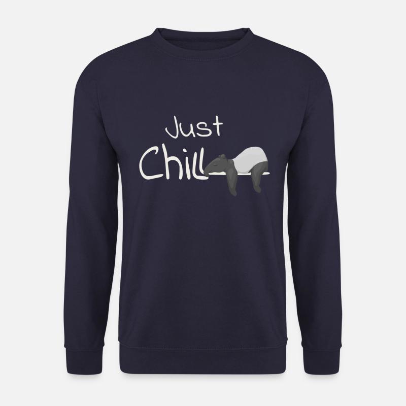 Just Chill Tapir Lustig Lässiges Chiller Geschenk - Unisex Pullover - Navy