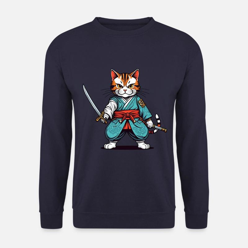 Samurai-Katze - Unisex Pullover - Navy