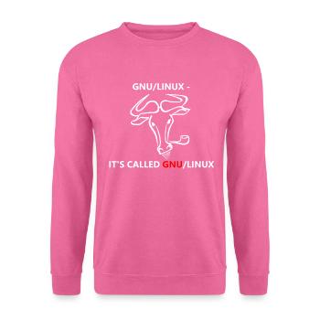 GNU/Linux - it's called GNU/Linux Gift - Unisex Sweatshirt - pink - Front