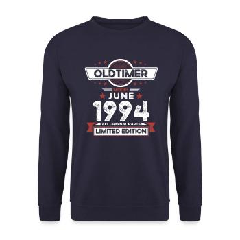 Millésime Juin 1994 Millésime 1994 30ème Anniversaire 94 - Sweat-shirt Unisexe - marine - Devant - Alina (178cm) & Michal (187cm)