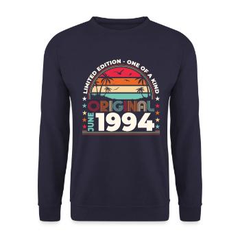 Original juin 1994 Né en 1994 30e anniversaire 94 - Sweat-shirt Unisexe - marine - Devant - Alina (178cm) & Michal (187cm)