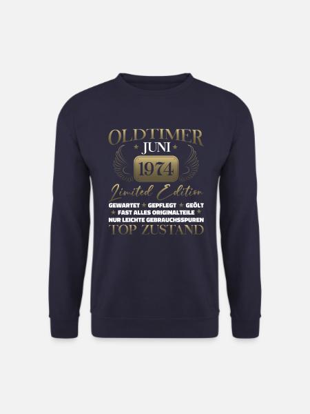 Vintage June 1975 Vintage 1975 Birthday 1975 - Unisex Sweatshirt - navy