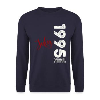 30ème Anniversaire Légendaire Juillet 1995 Millésime 1995 - Sweat-shirt Unisexe - marine - Devant - Alina (178cm) & Michal (187cm)