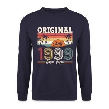 25ème Anniversaire Légendaire Juillet 1999 Millésime 1999 - Sweat-shirt Unisexe - marine - Devant - Alina (178cm) & Michal (187cm)