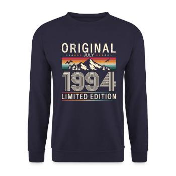 30th Birthday Original July 1994 Vintage 1994 - Unisex Sweatshirt - navy - Front - Alina (178cm) & Michal (187cm)