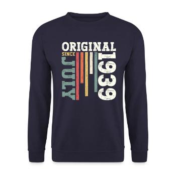 85th Birthday Original July 1939 Born 1939 - Unisex Sweatshirt - navy - Front - Alina (178cm) & Michal (187cm)