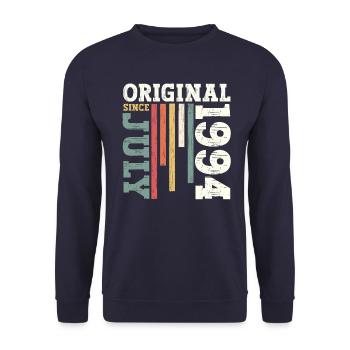 30th Birthday Original July 1994 Vintage 1994 - Unisex Sweatshirt - navy - Front - Alina (178cm) & Michal (187cm)