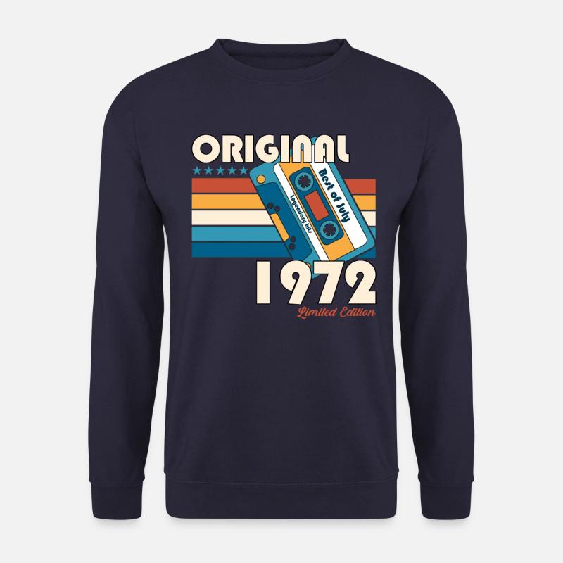52. Geburtstag Kassette Juli 1972 Jahrgang 1972 - Unisex Pullover - Navy