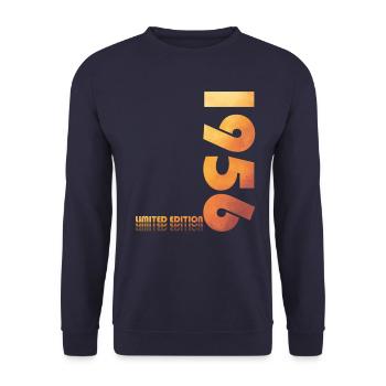 68ème Anniversaire Légendaire 1956 Millésime 1956 - Sweat-shirt Unisexe - marine - Devant - Alina (178cm) & Michal (187cm)
