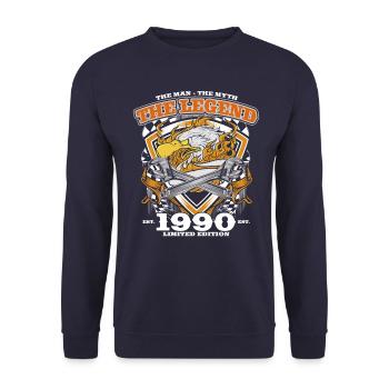 35e anniversaire Original Vintage 1990 Artisan - Sweat-shirt Unisexe - marine - Devant - Alina (178cm) & Michal (187cm)