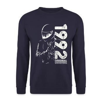 32ème Anniversaire Vintage 1992 Motard Motard - Sweat-shirt Unisexe - marine - Devant - Alina (178cm) & Michal (187cm)