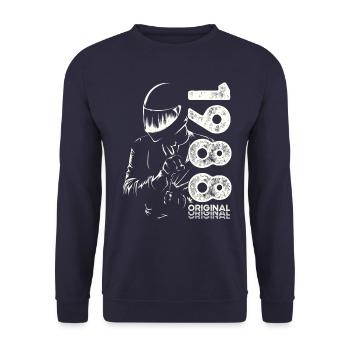 36ème Anniversaire Vintage 1988 Motard Motard - Sweat-shirt Unisexe - marine - Devant - Alina (178cm) & Michal (187cm)