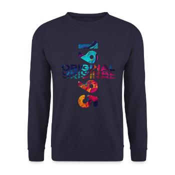 30. Geburtstag Baujahr 1995 Jahrgang 1995 Original - Unisex Pullover - Navy - Vorne - Alina (178cm) & Michal (187cm)