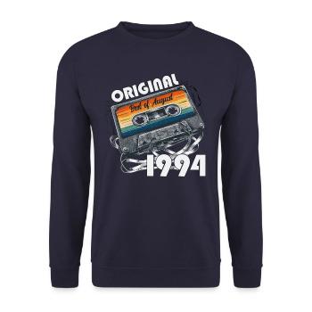 Cassette 1994 30e anniversaire Original août 1994. - Sweat-shirt Unisexe - marine - Devant - Alina (178cm) & Michal (187cm)