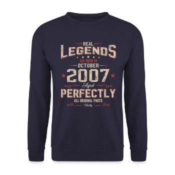17th Birthday Legend October 2007 Volume 07 - Unisex Sweatshirt - navy - Front - Alina (178cm) & Michal (187cm)
