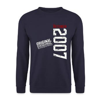 18e anniversaire Original Octobre 2007 Volume 07 - Sweat-shirt Unisexe - marine - Devant - Alina (178cm) & Michal (187cm)