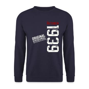 85th Birthday Original October 1939 Volume 39 - Unisex Sweatshirt - navy - Front - Alina (178cm) & Michal (187cm)