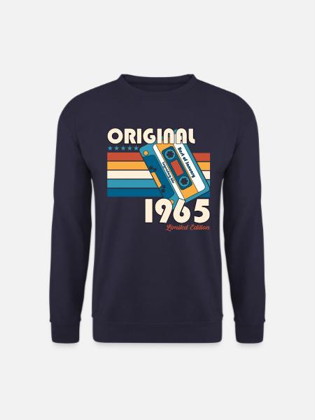 55. Geburtstag Vintage Januar 1965 Kassette 1965 - Unisex Pullover - Navy