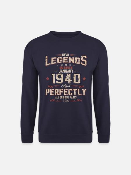 85. Geburtstag Legendär seit Januar Jahrgang 1940 - Unisex Pullover - Navy