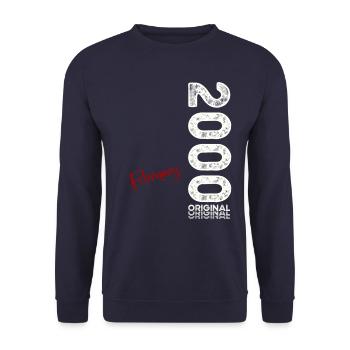 25ème anniversaire cadeau mari Original février 2000 - Sweat-shirt Unisexe - marine - Devant - Alina (178cm) & Michal (187cm)