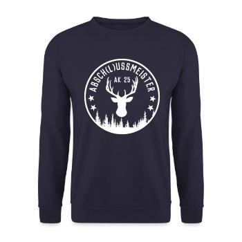 ABITUR 2025 - ABSCHLUSSKLASSE - AK 25 - ABSCHLUSS - Unisex Pullover - Navy - Vorne - Alina (178cm) & Michal (187cm)